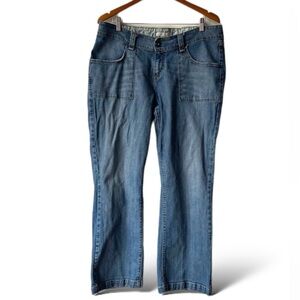 Levi's Women's 542 Low Straight Maternity Jeans Size 18 Blue Medium Wash​